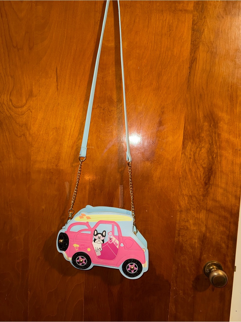 Betsey Johnson Pink Car Crossbody Bag